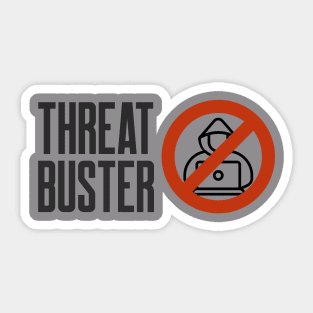 Cybersecurity Threat Buster Icon Sticker